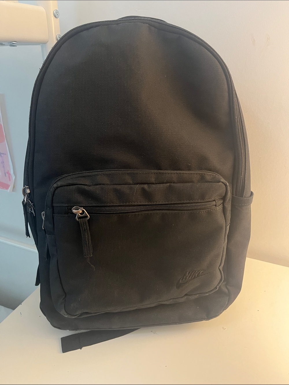 Nike Black Classic Front-Zip Backpack